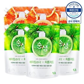 순샘 믹스앤매치 주방세제 리필 1.2L ,6개
