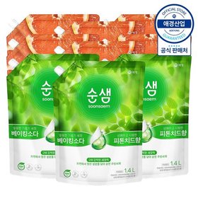 순샘 믹스앤매치 주방세제 리필 1.4L ,9개