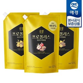 순샘 프로폴리스 항균 주방세제 리필 1.2L ,3개