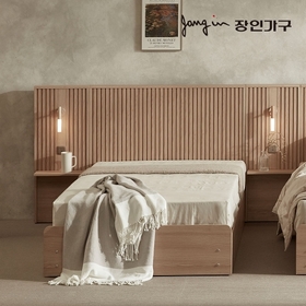 로시 스탠다드 템바보드 LED 호텔식 수납 침대 SS 협탁1+7존독립