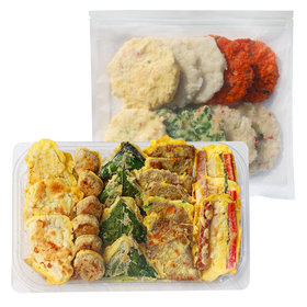 [모듬전 2종] 수제전 700g+감자전 800g (소고기육전/동그랑땡/동태전/깻잎전/오색꼬지)