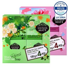 샤워메이트 비누 100g 4개입 ,2개