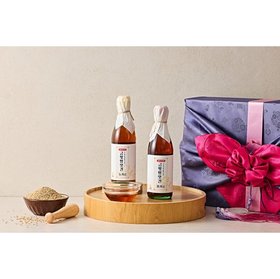 금빛방앗간 통참깨 참기름 350ml + 통들깨 들기름 350ml 명절 선물세트