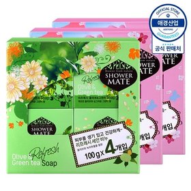샤워메이트 비누 100g 4개입 ,3개