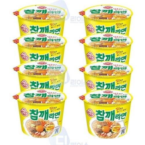 셀러허브 식품 오뚜기 참깨라면 110g 큰컵 8개 해장라면 큰사발 간식 야식 캠핑 사무실 매콤한맛 계 (51854869)