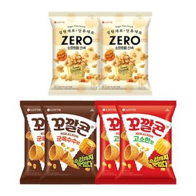 제로 소프트팝 스낵 스위트 카라멜 x2+꼬깔콘 군옥수수맛 67g 2+꼬깔콘 고소한맛 67g 2