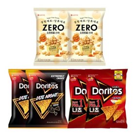 제로 소프트팝 스낵 스위트 카라멜 x2+도리토스 양념갈비치킨맛x2+도리토스 치즈x2