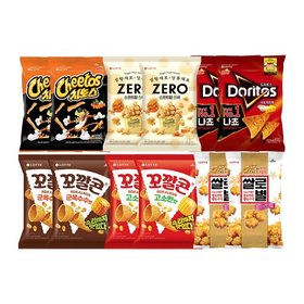 제로소프트팝스낵스위트카라멜x2 쌀로별x2 도리토스치즈x2+치토스매콤달콤x2 꼬깔콘 옥수수x2 고소한x2