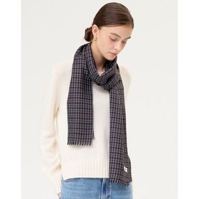 [WOOL100][남녀공용] 그레이 체크 울스카프 (DCSC5F722G2)