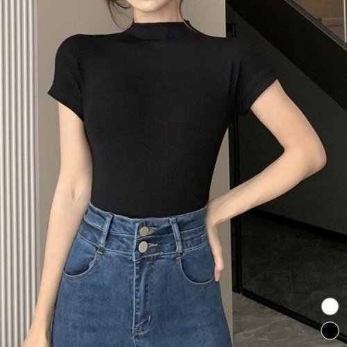 패션플러스 [모노무드] 캐주얼 반폴라 민소매 나시 티셔츠 썸