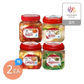 종가 김치 1.2kg (PET) 4종 2개 골라담기 (맛김치/동치미/나박/백열무물김치)