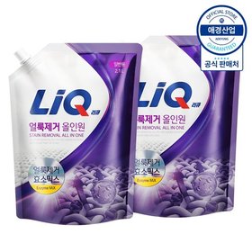 리큐 얼룩제거 올인원 액체세제 리필 2.1L ,2개