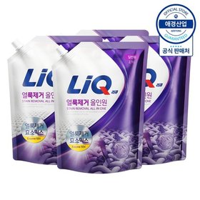 리큐 얼룩제거 올인원 액체세제 리필 2.1L ,4개