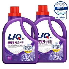 리큐 얼룩제거 올인원 액체세제 용기 2.7L ,2개