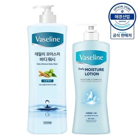 바세린 모이스처 바디워시 800ml + 바디로션 450ml