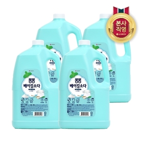 퐁퐁 주방세제 베이킹소다 용기 3000ml x 4개