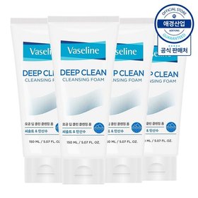 바세린 클렌징폼 딥클린 150ml ,4개