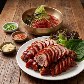 [강릉맛집세트 3+3] 잡내없는 한돈 순살족발 3팩+비빔막국수 3팩
