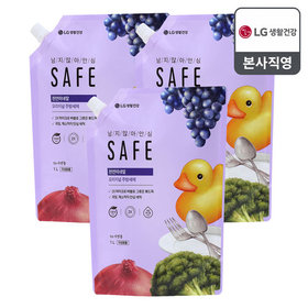 세이프 주방세제 천연미네랄 오리지널 리필 1L x 3개