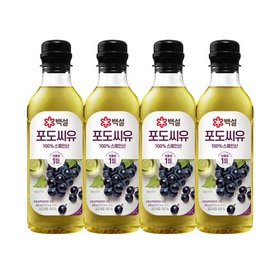 백설 포도씨유 500ml x4개