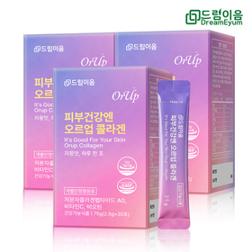 드림이음 피부건강엔 오르업 콜라겐 개별인정형 원료 저분자 콜라겐 펩타이드 비타민c 비오틴 3개월분