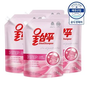 울샴푸 중성세제 오리지널 리필 1.5L ,4개