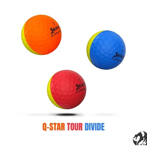 스릭슨 릭슨 Q-STAR TOUR DIVIDE 큐스타 투어 디바이드 반반 골프공 3피스 우레탄 12구