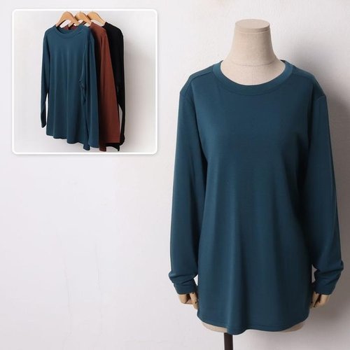 셀러허브 패션 [JHQSWVPC_51IB]라운드 기모 긴팔티 211B637S 빅사이즈 501