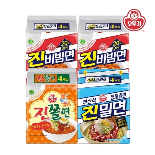 오뚜기 진비빔면 멀티팩 x 2개+진밀면 멀티팩 x 1개+진쫄면 멀티팩 x 1개