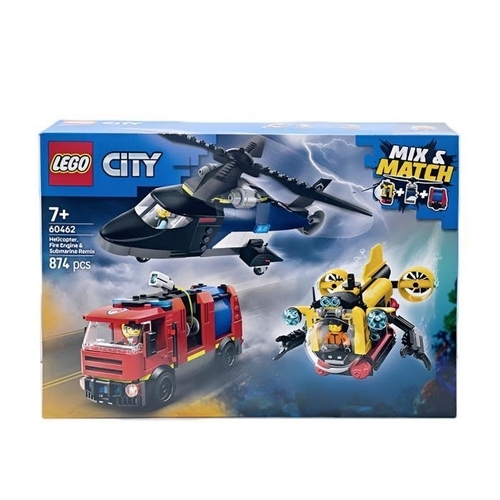 셀러허브 1 레고 시티 헬리콥터 소방트럭과 잠수함 리믹스 (60462) (33179090)