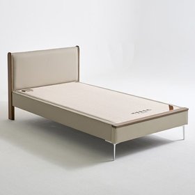 여명의료기 션샤인 아이보리 심플 황토흙 숯 가죽 침대 슈퍼싱글 SS