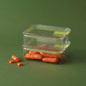 [1+1] 뚜껑까지 올트라이탄 원터치 밀폐용기 910ml 2개 세트