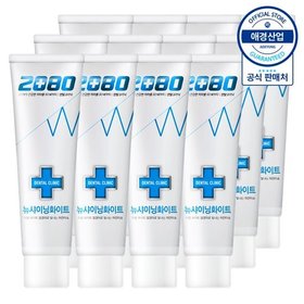2080 뉴샤이닝 화이트 베이직 치약 120g ,12개