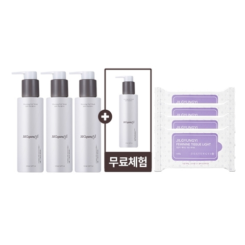 질경이 [최다구성 특집]비건 모닝젤 클렌저(150ml) 4병 + 페미닌티슈 라이트(10매입) 4개
