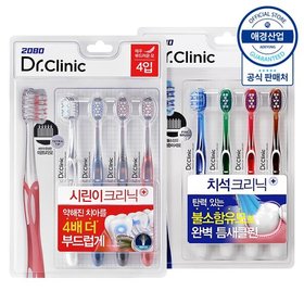 2080 닥터크리닉 칫솔 4입 ,2개