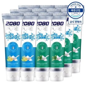 2080 베이킹소다 퓨어 치약 120g ,12개
