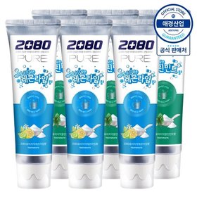 2080 베이킹소다 퓨어 치약 120g ,6개