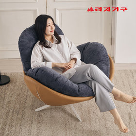 [TOPS][착불]스웰 1인용 패브릭 안락 수유 의자 360도 회전 1인 소파