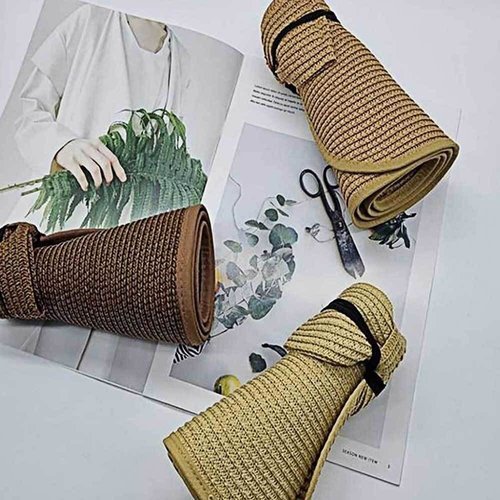 기타 썬캡 여성모자 진베이지 선캡모자 리본 돌돌이 (WF41627)