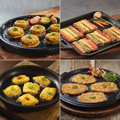 (주)사옹원 마녀바스켓 [T] 모듬전 4종 고기완자400g+오미산적450g+동태전300g+소고기육전350g