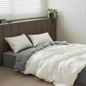 아망떼 뉴데이즈 먼지없는 무소음 스트라이프 차렵이불 베개세트Q 6color