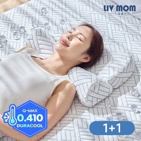 리브맘 메모리폼 아이스쿨링 냉감 바른자세 경추베개 1+1