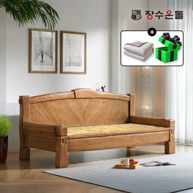 장수온돌 자담 황토볼확장형 포켓스프링보료 온열카우치 건강소파
