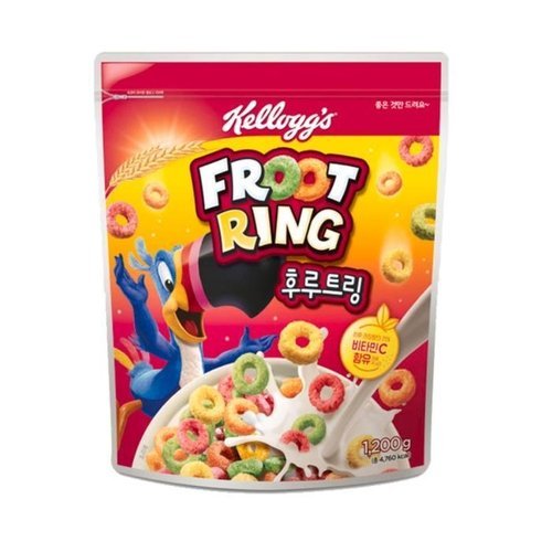 셀러허브 식품 켈로그 시리얼 후루트링 후르츠링 1200g 1개 (50150381)