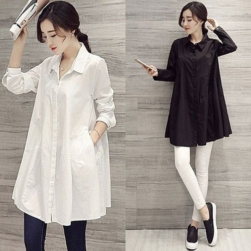 브이와이 VC724NL9]르 롱셔츠 A라인 롱남방 SD-628925822533643542