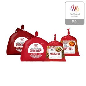 종가 행복이온 포기김치 10kg 2종(중부식/전라도)+총각/열무김치 골라담기