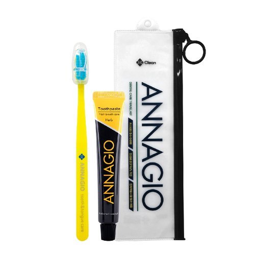 [케이보은제약]지오클린 안나지오 트래블패키지(구취케어 치약 50g 1개 + 칫솔 1개) 색상랜덤