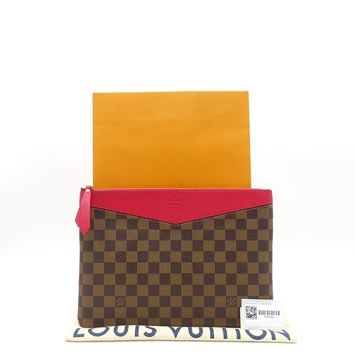 [중고] 루이비통 고이비토 중고명품 Louis Vuitton(루이비통) N60262 다미에 에벤 캔버스 스칼렛 데일리 파우치 클러치