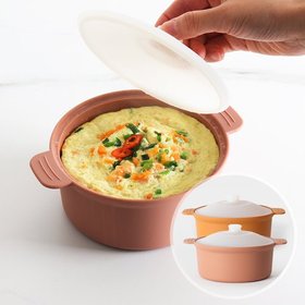 1+1 국내생산 실리콘 다용도 계란찜기-중 (700ml+700ml)
