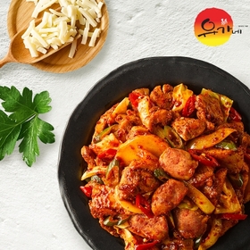 유가네 닭갈비 오리지널 300g (파우치) x 3팩 + 치즈27g 3팩